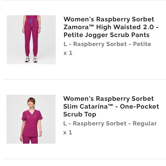 FIGS *RARE* Scrub Set (Raspberry Sorbet) - Picture 4 of 4